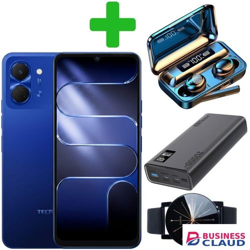 Tecno Pop 20 64GB ROM+UPTO 4GB RAM 120Hz 6.75" Display IP64 Dust & Water Resistance 13MP Camera UNISOC T7250 Processor 5000mA+(12 MONTHS WARRANTY)+Web watch+Power bank+Earpods