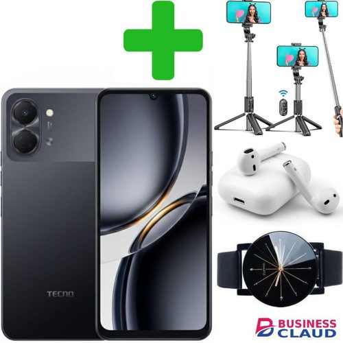 Tecno Pop 20 64GB ROM+UPTO 4GB RAM 120Hz 6.75" Display IP64 Dust & Water Resistance 13MP Camera UNISOC T7250 Processor 5000mA+(12 MONTHS WARRANTY)+Selfie stick+Earpods+Web watch