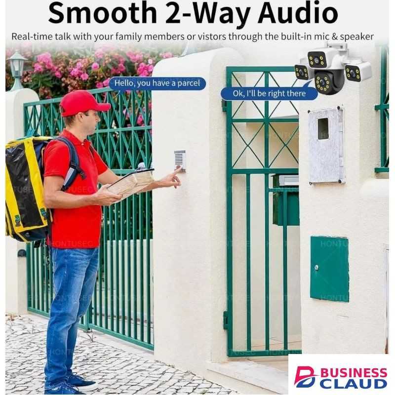 6MP Outdoor External Full HD IP Camera 3 Lenses 3 Screens Wifi Camera 4K Dual Screen Auto Tracking PTZ Surveillance Camera