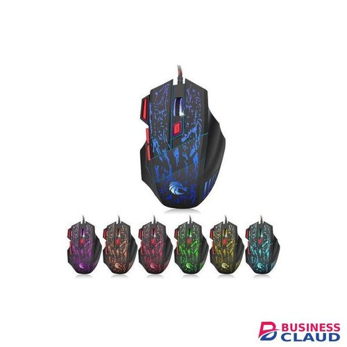Ultra Light 5500 DPI Wired Gaming Mouse With 7-Color LED Lighting