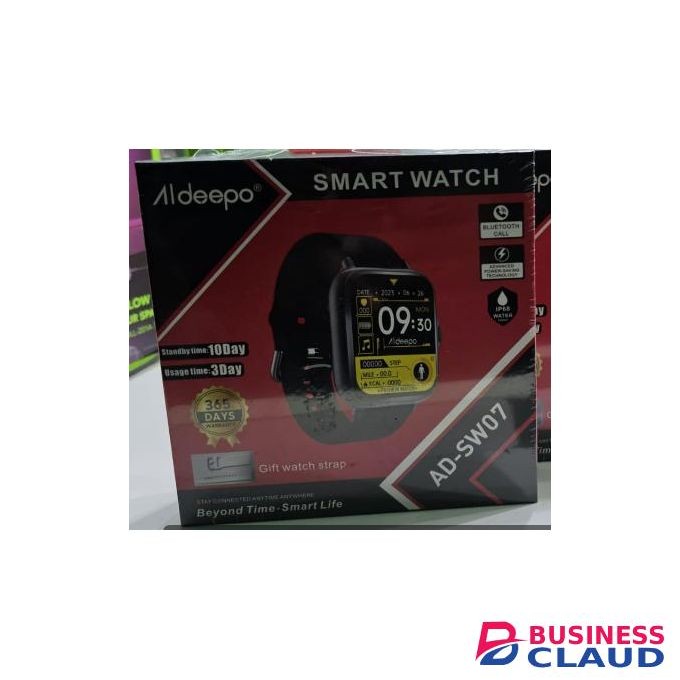 Aldeepo AD-SW07 IP68 Waterproof Smart Watch – Full Touch Screen, Smart Notifications, Multi-Sport Modes