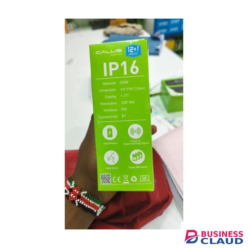 CALUS IP16 phone 1.77" screen 25BI Battery TYPE C CHARGE wireless FM Torch light dual sim bright torch smart live featured phone