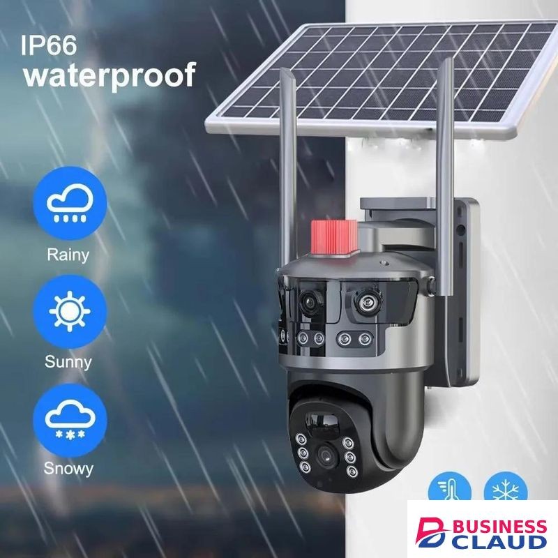 4K 8MP 4G Sim Card Solar Camera Outdoor Battery WiFi IP Cam Dual Lens Dual Screen Security-Protection Wireless Surveillance CCTV MIxed Colors