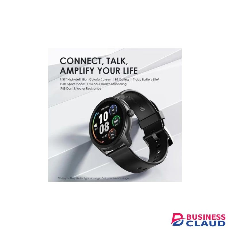 Oraimo OSW-30 Watch 2R HD Bluetooth HD Calling Smart Watch, 1.69-Inch TFT Display Multiple Sports Modes IP68 Waterproof Smartwatch, Black