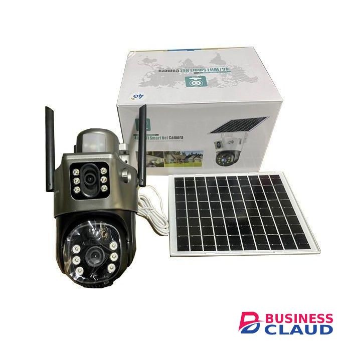 IP66 Waterproof AI Auto Tracking PIR Human Detection Dual Lens Screen 4G Simcard Solar Camera