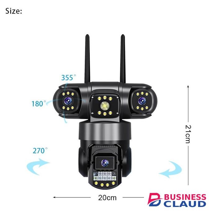 Solar Light V380 Outdoor 6MP 3 Lens and 3 Screens PTZ Camera Wireless WiFi Security CCTV Camera IP66 Waterproof 4g Sim Card Camera