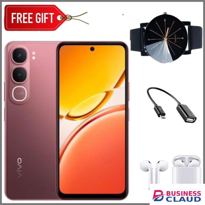 Vivo Y21d (4GB RAM + 128GB ROM) - 6500mAh 5-Year Health Battery, IP69+ Waterproof, 44W FlashCharge, 90Hz Display-Coral Red+Webwatch+otg+Earpods