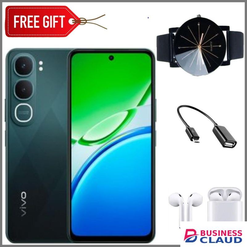 Vivo Y21d (6GB RAM + 128GB ROM) - 6500mAh 5-Year Health Battery, IP69+ Waterproof, 44W FlashCharge, 90Hz Display-Green+Webwatch+otg+Earpods
