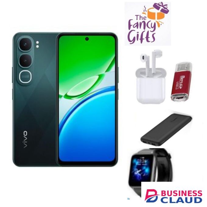 Vivo Y21d (4GB RAM + 128GB ROM) - 6500mAh 5-Year Health Battery, IP69+ Waterproof, 44W FlashCharge, 90Hz Display - Pod, card reader power bank Watch