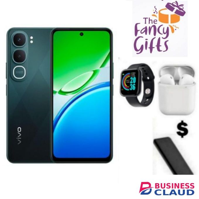 Vivo Y21d 6GB RAM + 256GB ROM - 6500mAh 5-Year Health Battery, IP69+ Waterproof, 44W FlashCharge, 90Hz Display - (Power bank Smart watch Pod )