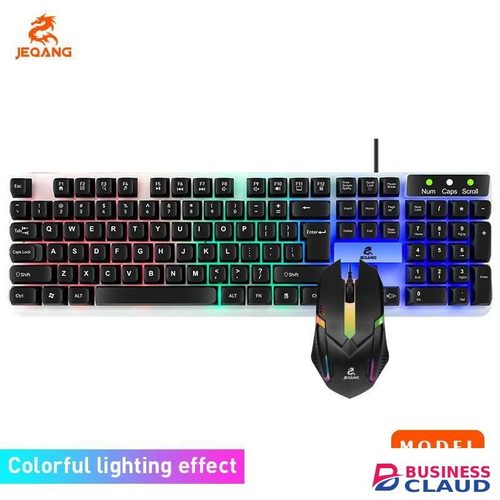 Jeqang Wired luminous keyboard and mouse-JK-1980