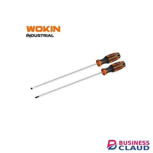 Wokin Screwdriver Set 2PCs Extra Long Screwdrivers 30cm Flat & Star Shape & Magnetic
