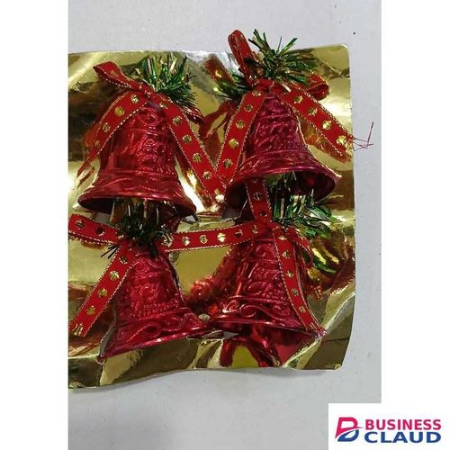 Merry Christmas decor Bells 4pc