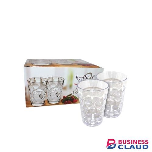 Kenstar Crystal Clear Drinking Glasses Unbreakable Tumbler Glass Set 6pcs