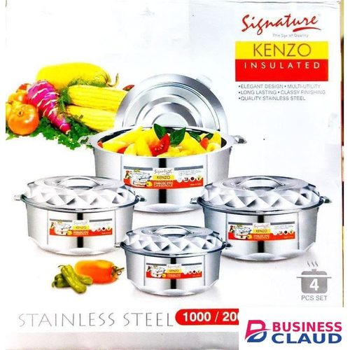 Signature Stainless Steel Hotpots,4pcs