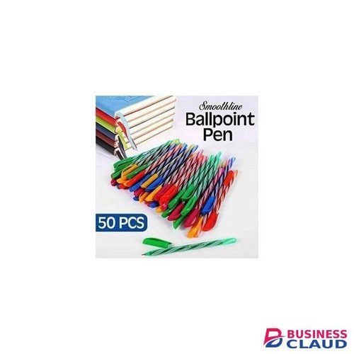 Obama 50 Biros Back To School Smoothline Ballpoint Pens - Blue - 50pcs