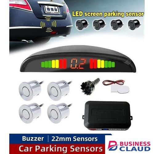 Car Reverse Parking Radar System 12V With 4 Parking Sensors Distance Detection + LED Distance Display + Sound Warning