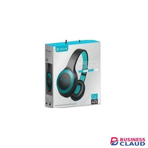Celebrat Wireless Bluetooth Headphones - Black/Baby Blue