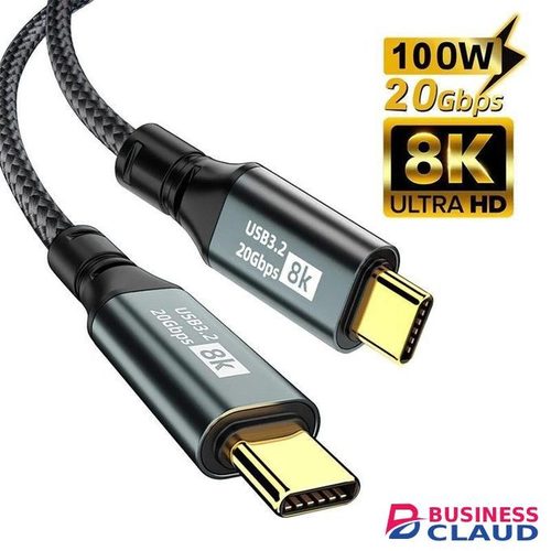 USB C Monitor Cable 1m -8K@60Hz USB-C Video Cable-100W PD Fast Charging-USB 3.2 Gen 2 20Gbps Type-C Data Transfer, USBC to USBC Video Cable for iPhone 17 16 15 Plus Pro Max, MacBooks, iPad, Carplay