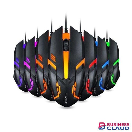 T-Wolf Color Chaanging Gaming wired mouse. RGB