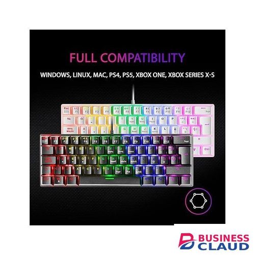 60% Keyboard 97 Keys Hot Swappable Blue Switch Custom Keycap Gaming USB Wired RGB Light Led Mechanical Keyboard
