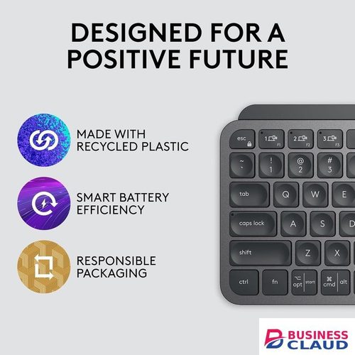 Logitech MX Keys Mini Minimalist Wireless Illuminated Keyboard, Compact, Bluetooth, Backlit, USB-C, Compatible with Apple macOS, iOS, Windows, Linux, Android - Pale Grey/Black