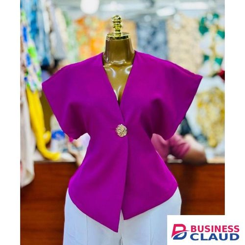 Elegant women's wrap blazer top