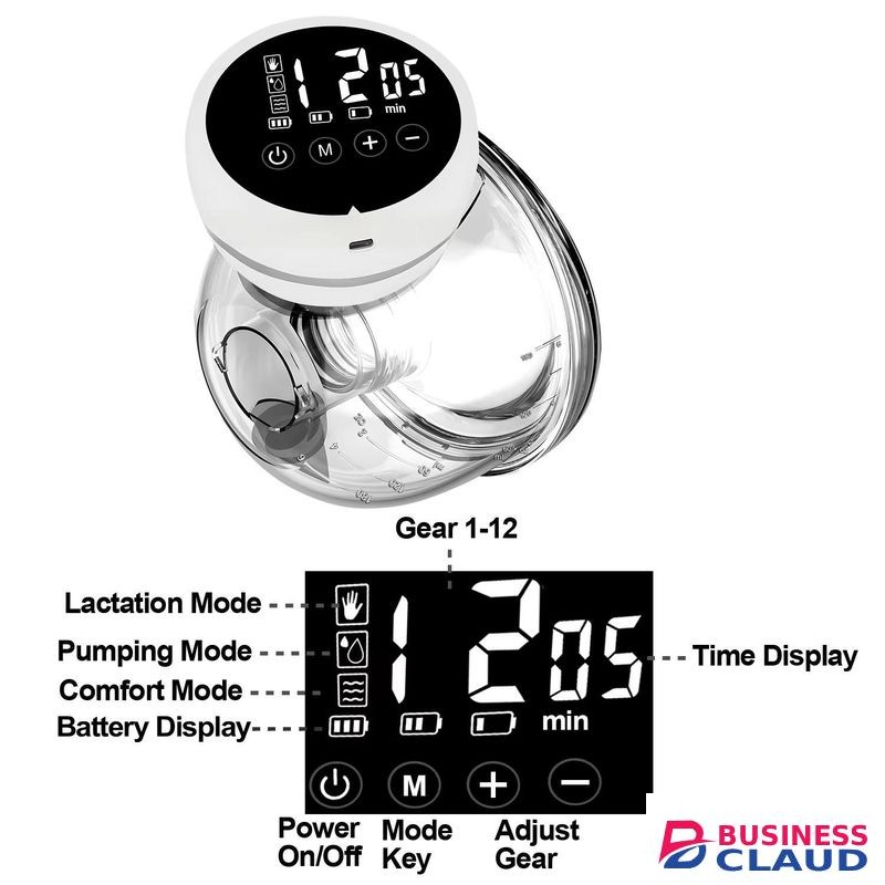 Smart Wearable Electric Breast Pump Silent Milk Collection High Suction Hands-free Invisible Automatic Portable Travel