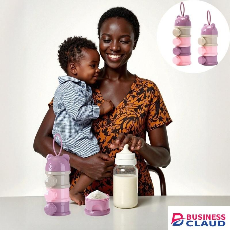 Portable Multilayer Milk Powder Dispenser - BPA-Free Airtight Formula Storage Box for Baby Travel & Snacks