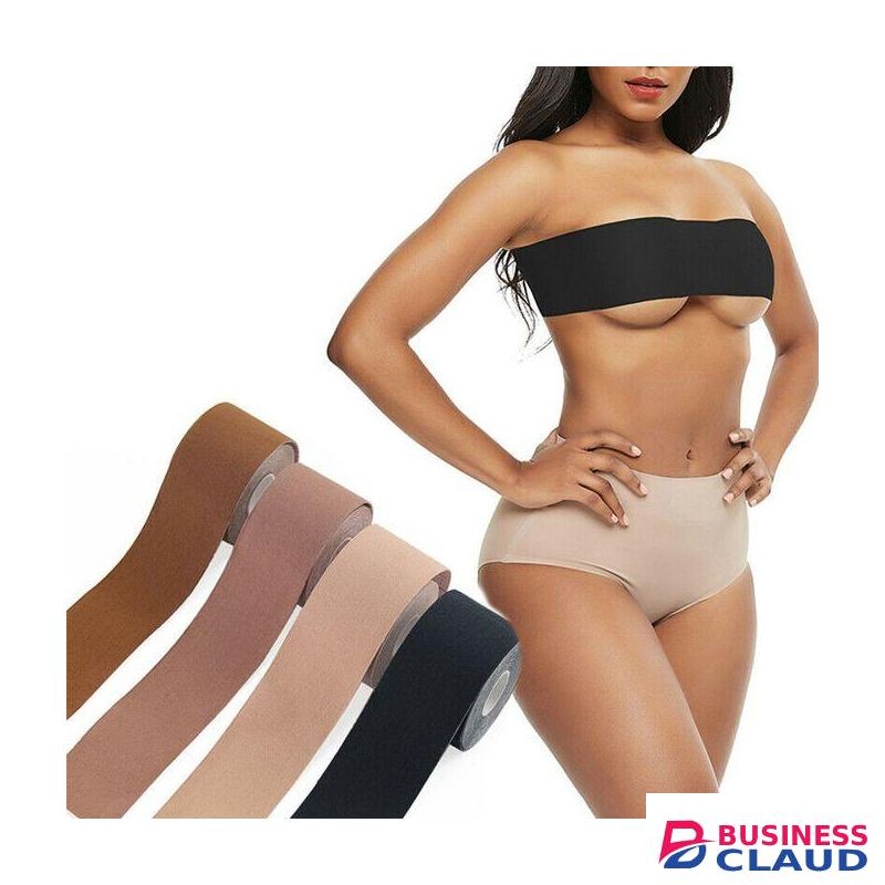 Fashion Booby Tape Instant Breast Lift Tape ,Self Adhesive Push Up Bra Tape 5cm X 5M - Brown, Black