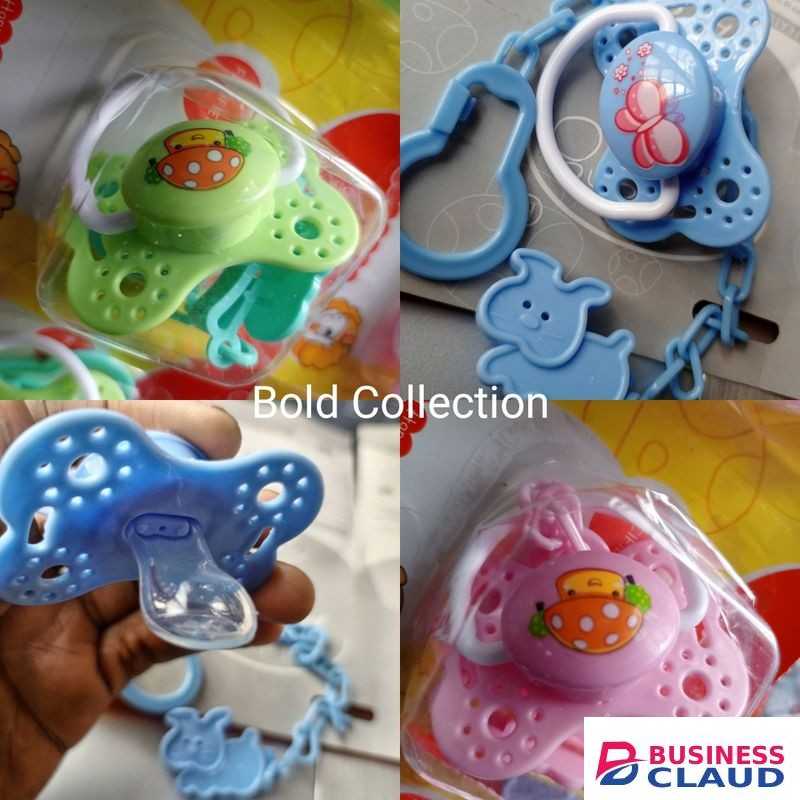 3PCS Newborn Baby Silicone Pacifier+3Pacifi Holder