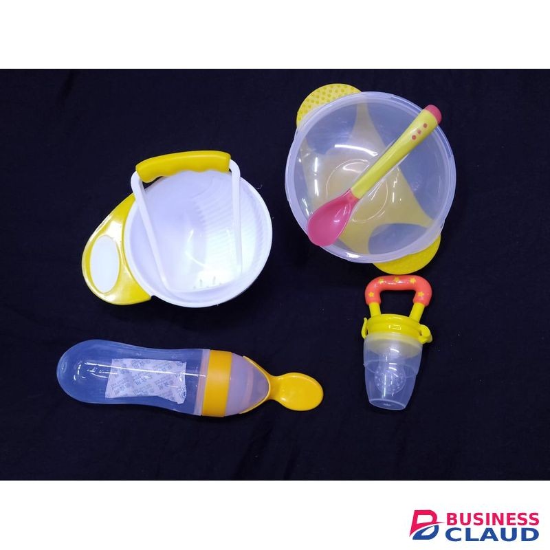 4 Pack Weaning Set Masher , Fruit Pacifier, Feeding Bowl And Squeezer