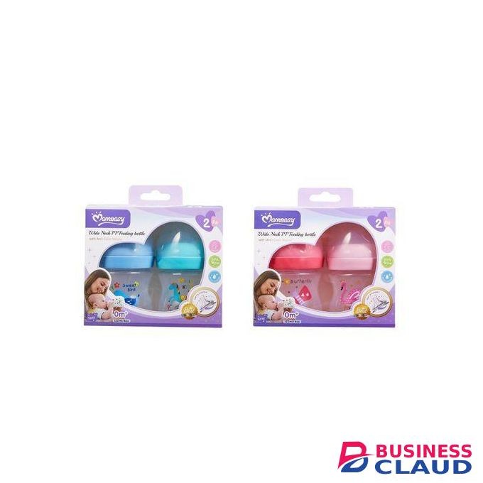 Mom Easy 2 PC Newborn Baby Feeding Bottle