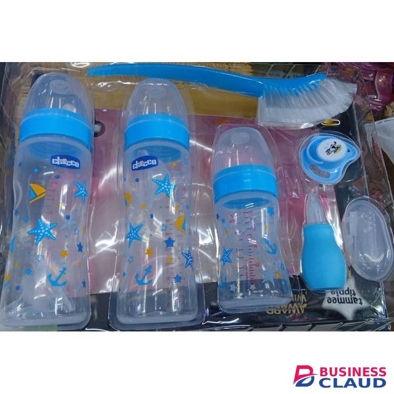 Chicco 7 PCS BABY FEEDING BOTTLES SET WITH PACIFIER