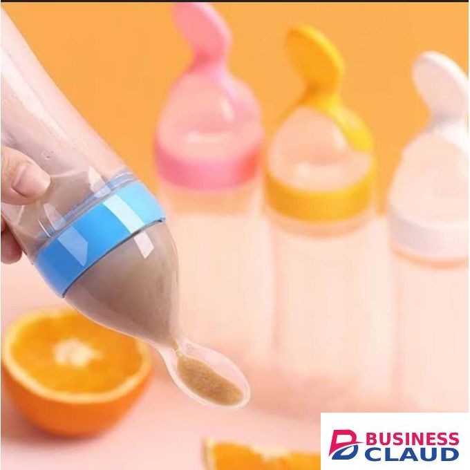 Soft Silicone baby feeding bottle with spoon tip_ Capacity 90ml