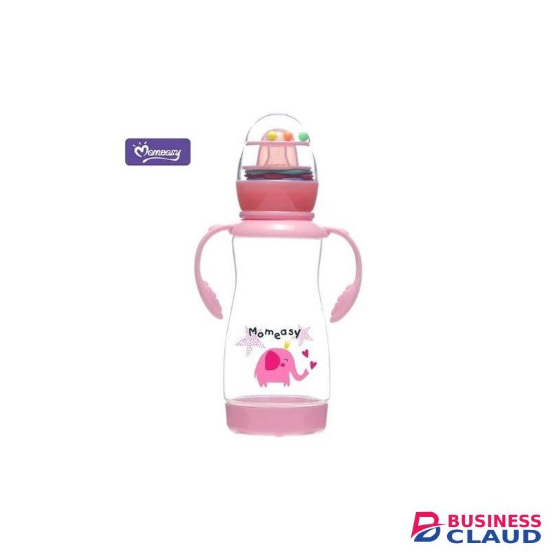 Mom Easy Baby Feeding Bottle With Anti-colic Nipple 240ml Pink Baby bottle