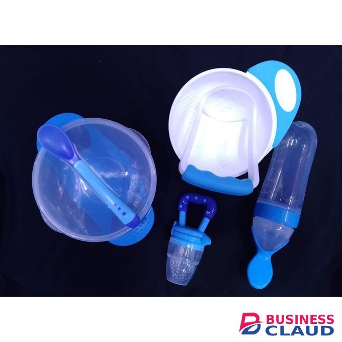 quality assued 4 Pack Baby Weaning : Masher, Feeding Bowl , Fruit Feeder, Silicon Squeeze Feeder