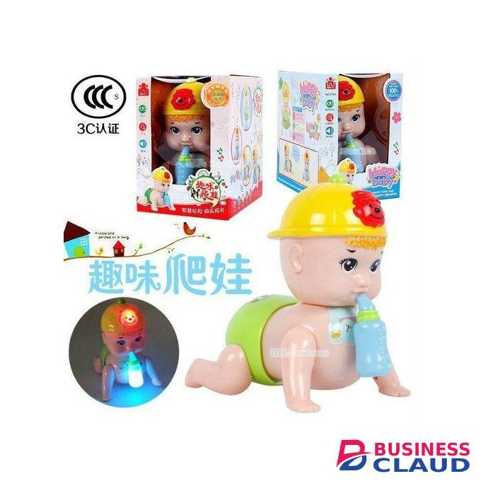 Crawling Baby With Feeding Bottle Toy