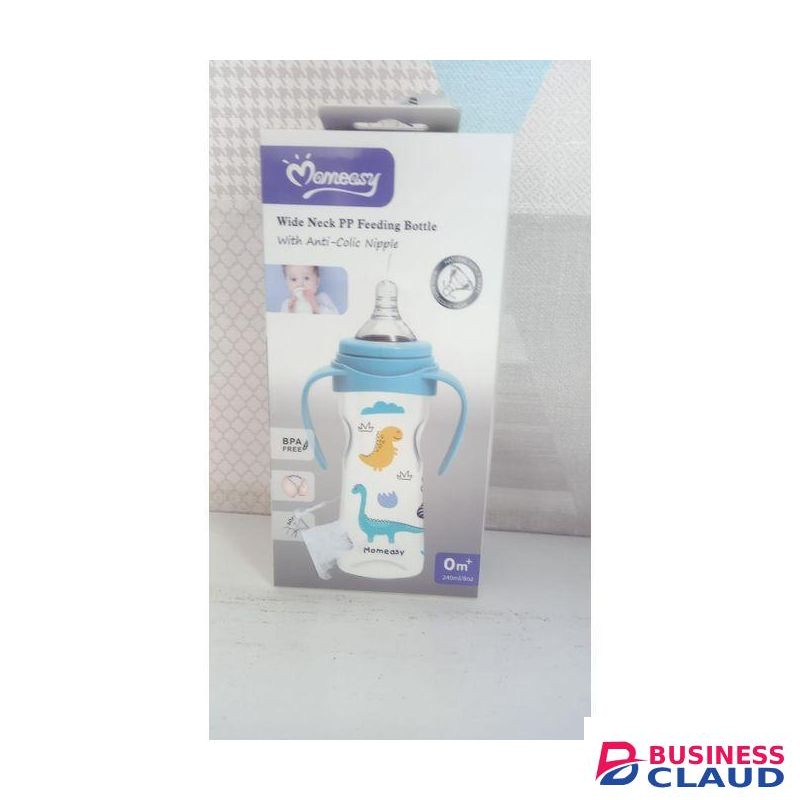 Momeasy Wide neck pp feeding bottle with anti-colic nipple