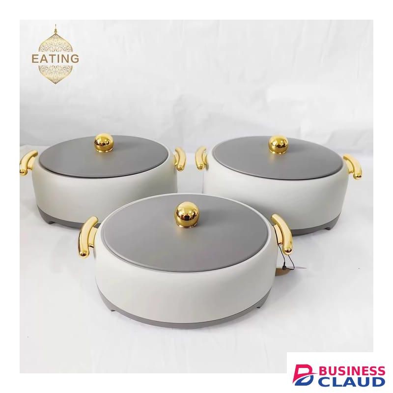 3 in 1 Exquisite Forever Gold Food Warmers, Hotpots