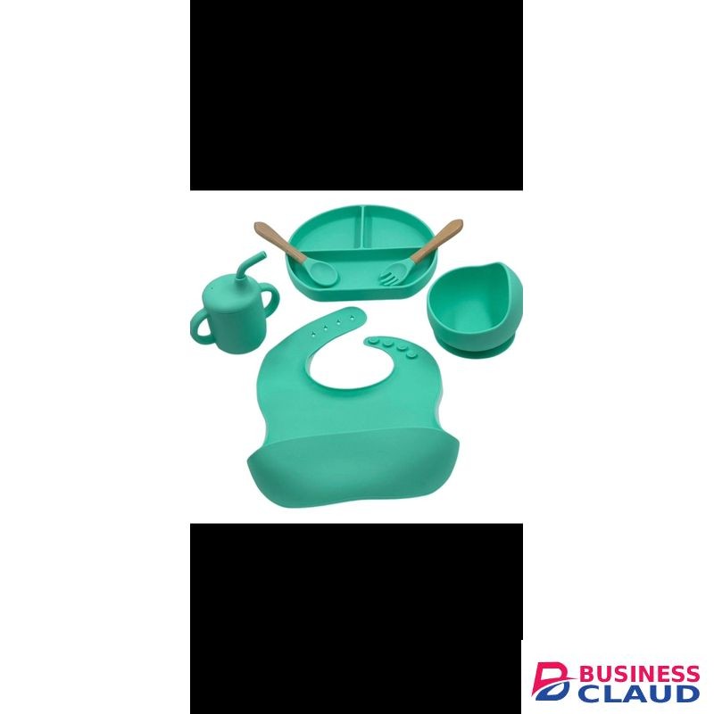 7 piece green silicon feeding set