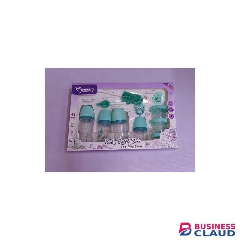 Momeasy 11-Piece Baby Bottle Set for Newborns – BPA Free