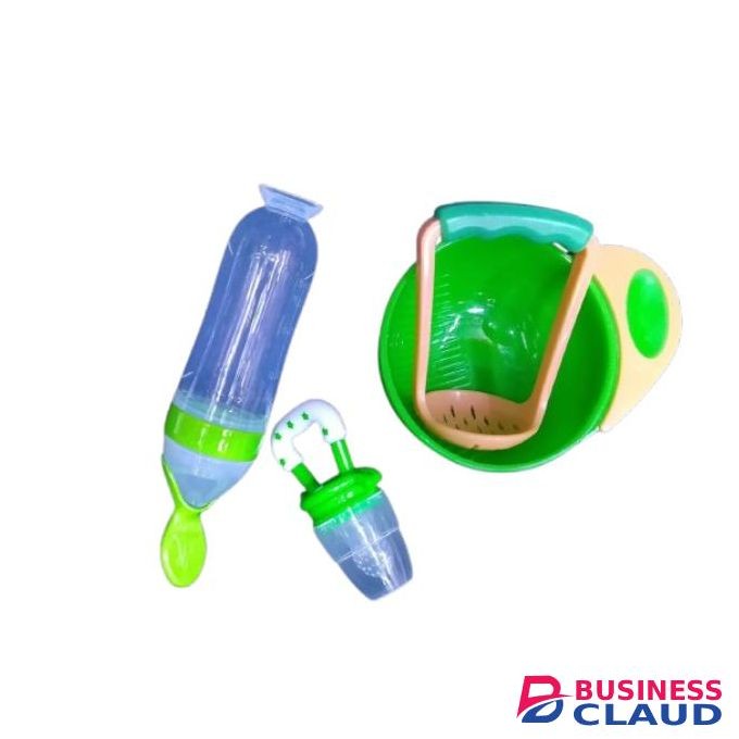 3 Pack Baby Weaning : Masher, Fruit Feeder, Silicon Squeeze Feeder..002