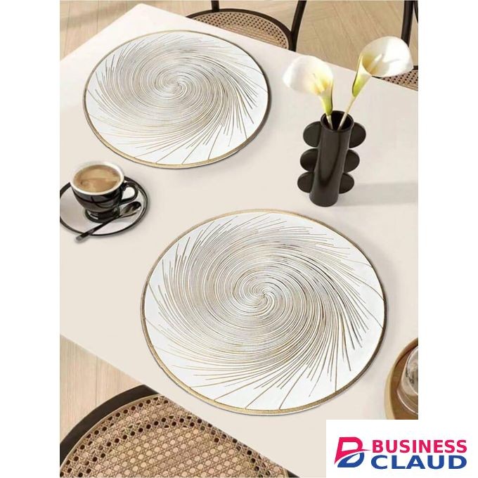 6pcs Round Insulated Hollow Place/table Mats