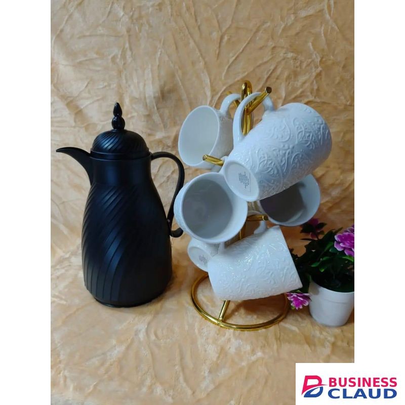 Breakfast Tea set(6 mugs and flask)