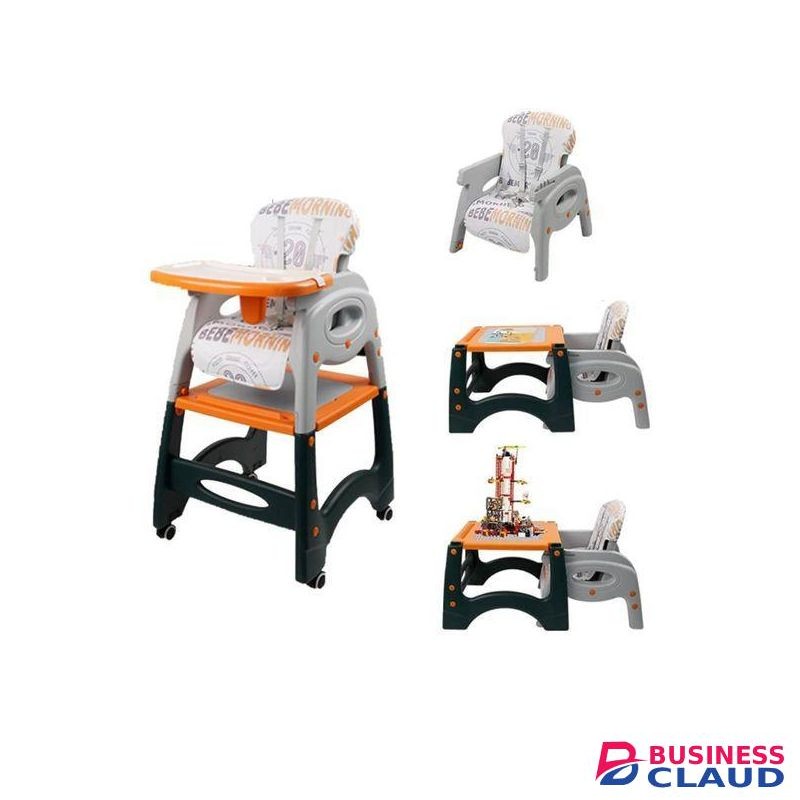 4 in 1 High Baby Feeding Chair-Orange
