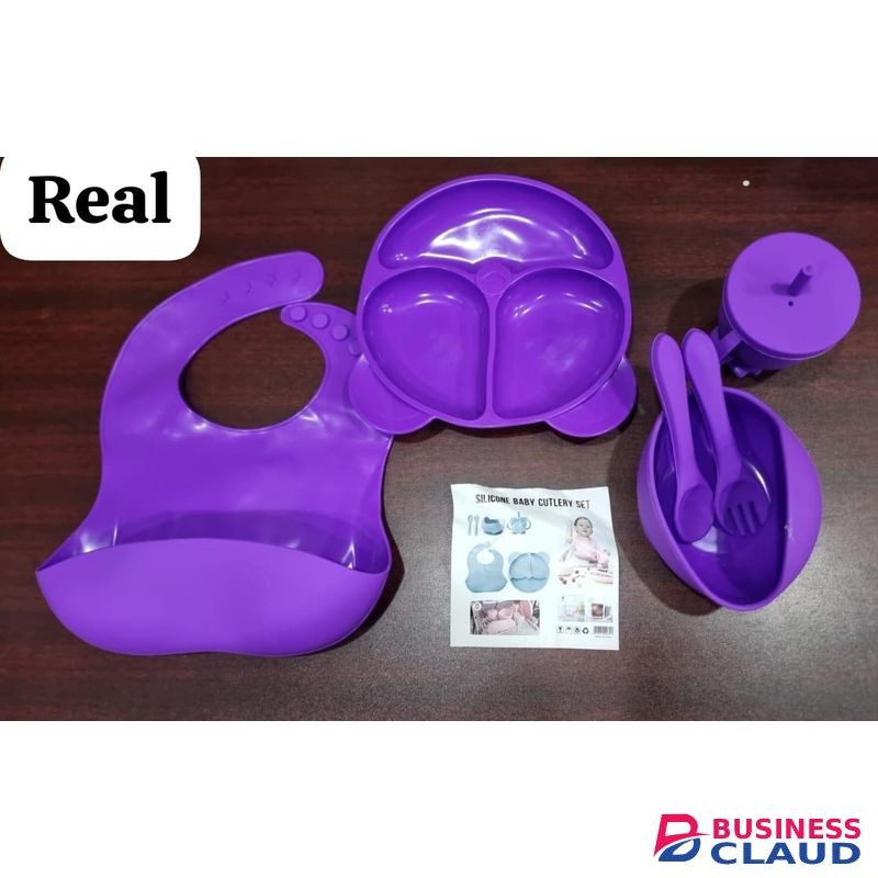 6PC Silicone Baby Feeding Cutlery Set – Safe & Soft Utensils for Babies (Random Colors)