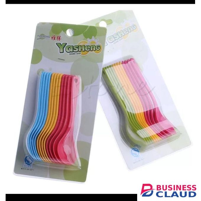 Yasheng 12pcs Plastic Multipurpose Baby Feeding Spoons