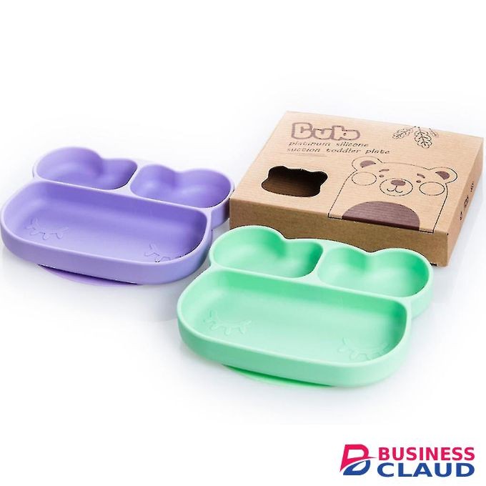 Silicone Stickie Plate – No-Spill Snack Bowl with Partitions for Baby Feeding