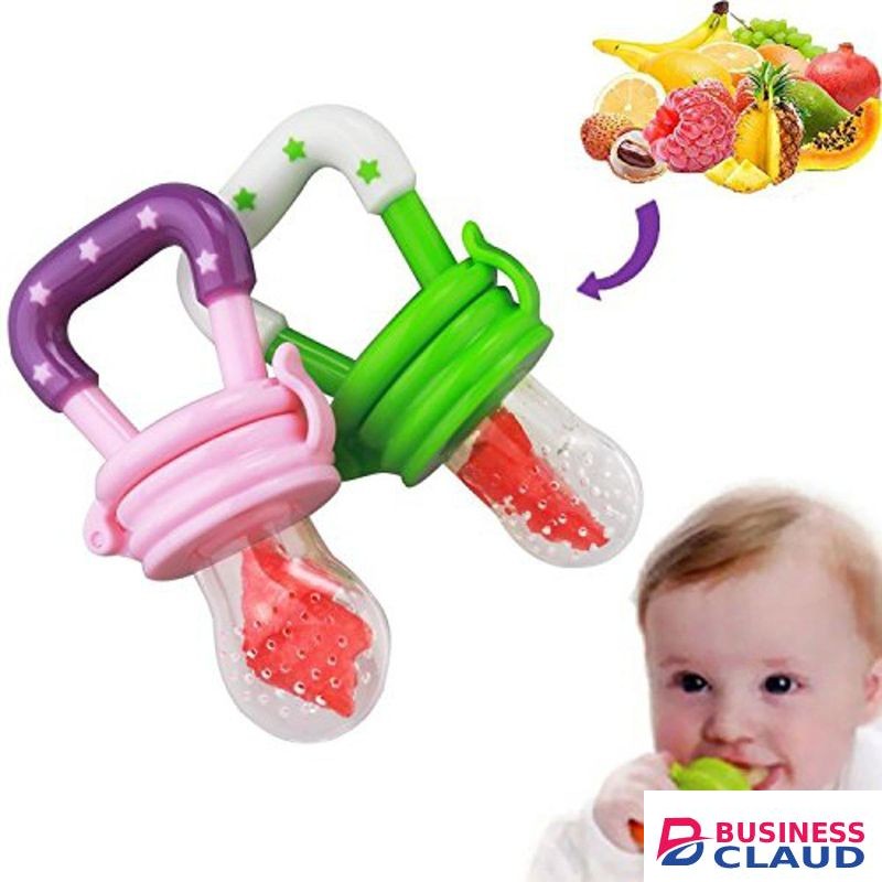 Baby Fruit Feeder Pacifier – Safe Silicone Feeding Set with Colorful Handles